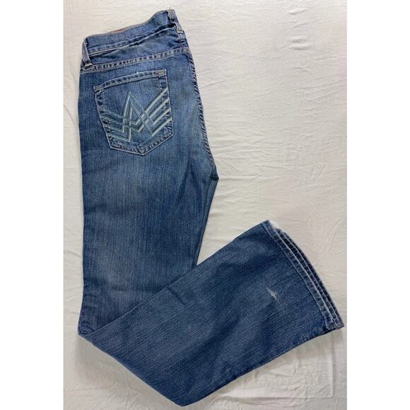 7 For All Mankind "A" Pocket Boot Cut Stretch Denim Jeans Women's Size 30 - Picture 2 of 10